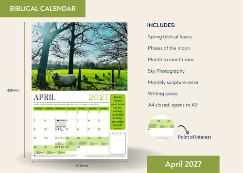 Pre-order Rakiah Biblical Calendar 2027-2028