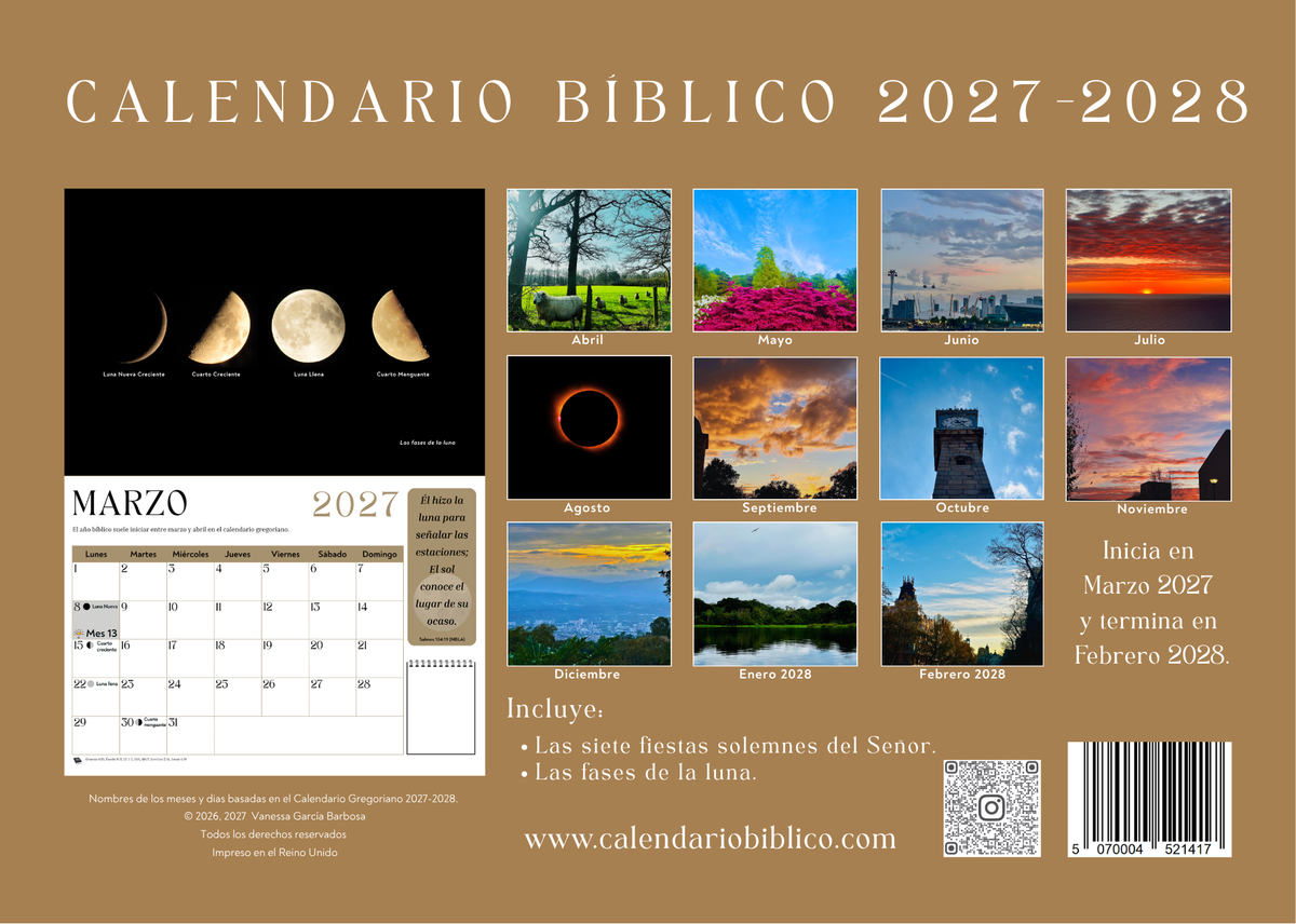 Resérvalo ahora - Calendario Biblico Rakiah 2027-2028